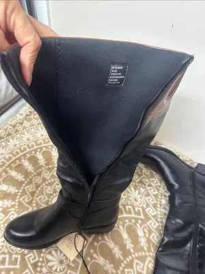 St. John's Bay Black and Brown Over-the-Knee Riding Boots thumbnail 7