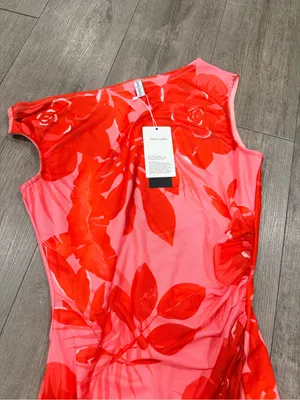 PRETTYGARDEN Red Floral One-Shoulder Maxi Dress thumbnail 8