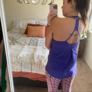 Workout tank with built in bra Purple Size 10 thumbnail 7