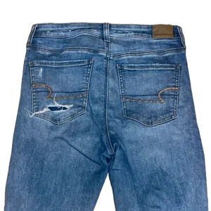 American Eagle Super High Rise Destroyed Crop Jegging thumbnail 5