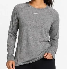 Nike Women’s Long-Sleeve Training Tee - Gray thumbnail 1