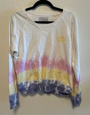 Chaser White Tie-Dye Long Sleeve Shirt thumbnail 1