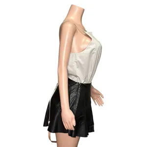 HOUSE OF CB Nova Vegan Leather Mini Skirt, Black, Large thumbnail 11
