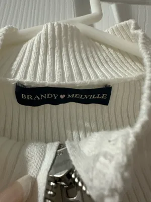 Brandy Melville white zip up thumbnail 2