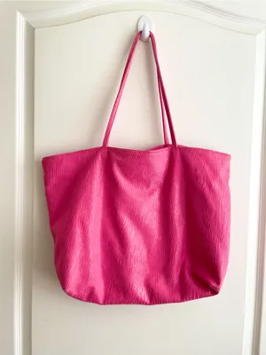 Carlos Falci Fatto a Mano Pink Zebra Print Embossed Tote Bag thumbnail 2