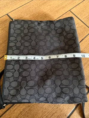 COACH Signature Daisy File Crossbody Black Gray Jacquard Y2K Vintage F16558 thumbnail 9