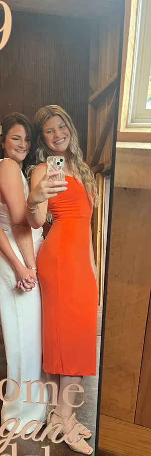 Selfie Leslie Dress Midi Orange thumbnail 3