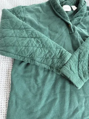 Silverleaf Green Quilted Pullover thumbnail 2