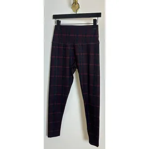 BEYOND YOGA SoftMark High Waisted Midi Legging in Dark Cherry Preppy Plaid Large thumbnail 3