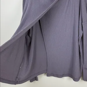 Free People We The Free Juicy Long Sleeve Cowl Neck Top Size Large Purple Smoke thumbnail 6