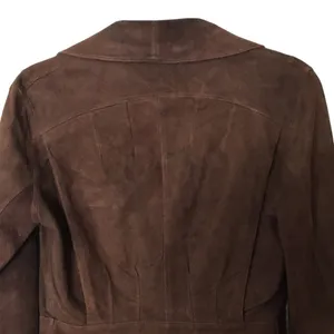 Unbranded Women's Suede Leather Button Front Jacket Small Brown boho earthy thumbnail 11