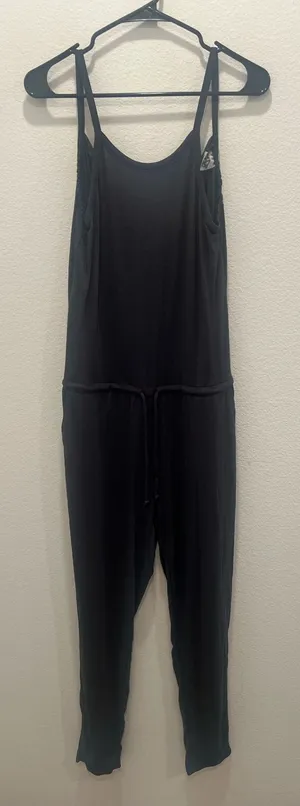 Chaser Grey Sleeveless Jumpsuit with Drawstring Waist Size S thumbnail 1