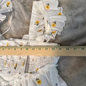 For Love & Lemons Leanne Mini Dress White Floral Embroidered Size Small thumbnail 8