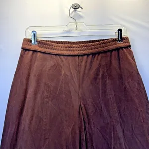 J. Jill Womens Wearever Collection Faux Suede Brown‎ Pull On Pants Size XS thumbnail 4