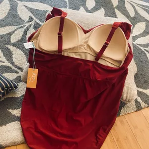 Kona Sol tummy control red wine one piece swimwear thumbnail 5