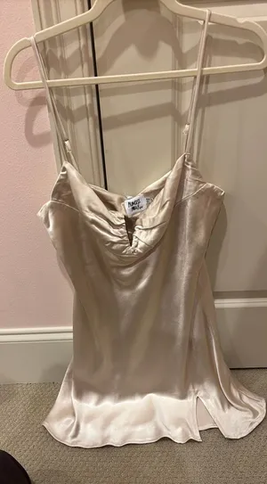 Princess Polly Hewlett Mini Dress Champagne thumbnail 1