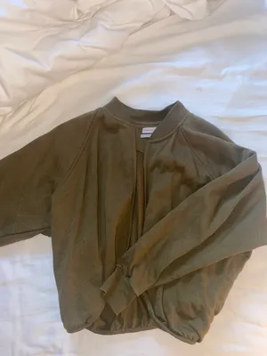 Urban Outfitters Olive Bomber Jacket thumbnail 1