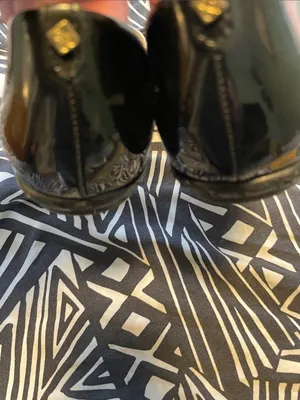 Sam & Libby Beige Pointed-Toe D'Orsay Flats with Black Heel thumbnail 6