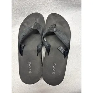 Teva Sandals Women’s 9 Mush Black Flip Flop Thong Toe Post Slip On 6139 thumbnail 2