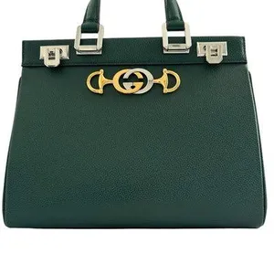 Gucci Small Zumi Green Grainy Leather Handbag thumbnail 2