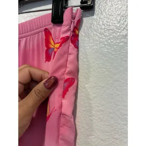 Sugar Thrillz Pink Butterfly Print Flare Pants thumbnail 4