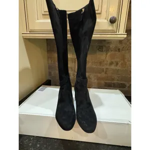 the Lauren Ralph Lauren Kellie Suede Tall Boots in black Size 8 Riding thumbnail 5
