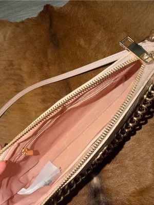 ALDO Blush Pink Convertible Shoulder Bag / Crossbody w Cherry Charm/Cardholder thumbnail 6