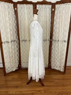Beautiful Vintage 90s Western Collection Tea Length Wedding Dress thumbnail 7