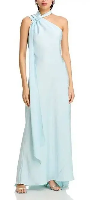AQUA Long‎ Scarf Bias Cut Gown Size 12 thumbnail 1