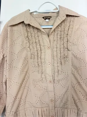 Soda Neutral Eyelet Button-Front Shirtdress thumbnail 2