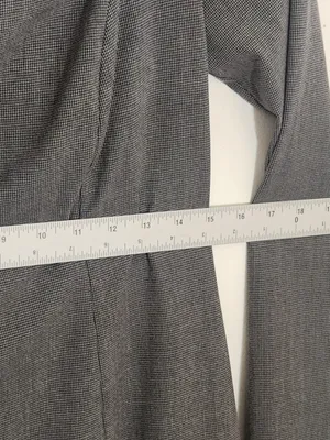 Zara Gray and Black Houndstooth Mini Dress with Cutout Size Large thumbnail 9