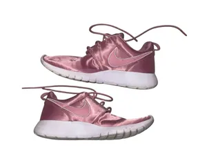 Nike Women’s Pink Satin Sneakers thumbnail 1