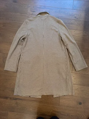 Philosophy Coffee/Tan Long Coat, Houndstooth, Size Medium - C11-661 thumbnail 9