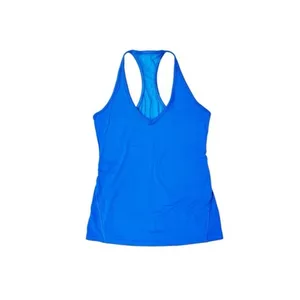 Lululemon Wild And Free Tank Top Bright Shocking Blue Mesh Back‎ Size 6 thumbnail 4