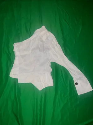 Zara Cream One Shoulder Long-Sleeve Blouse size XS thumbnail 3