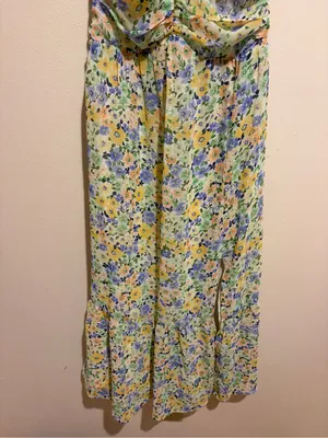 Revolve ASTR the Label Irma Floral Puff Sleeve Midi Dress Cutout Size XS thumbnail 8