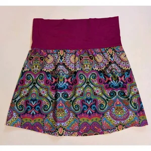 Title Nine Wmn's Size M Fold Over Waist Hiking Skirt 173403 Boho Gypsy Fairy thumbnail 4