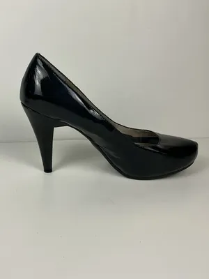 Black Patent High Heel Pumps Size 8 Dress Shoes Me Too 4 inch heel thumbnail 4