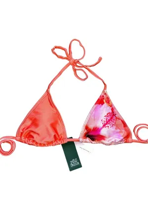 Wild Fable Hibiscus Tropical Print Bikini Size M thumbnail 5