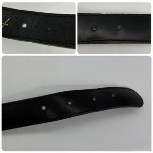 Vintage Avignon Womens M Belt Black Leather Silver & Gold Beading Boho Western thumbnail 5
