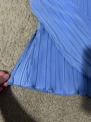 A New Day Women's Light Blue/periwinkle Pleated Long-Sleeve Top thumbnail 3