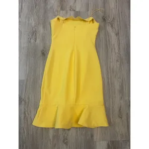 Likely‎ Banks Flounced Hem Slip Dress in Snapdragon yellow Size 2 thumbnail 3