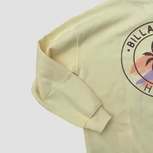 Billabong Yellow Hawaii Sweatshirt Palm Tree Graphic Crewneck Women's M NWOT thumbnail 3
