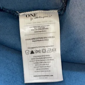 One Teaspoon Womens Button Front Chambray Oversized Bahama Tux Shirt Blue XS NWT thumbnail 6