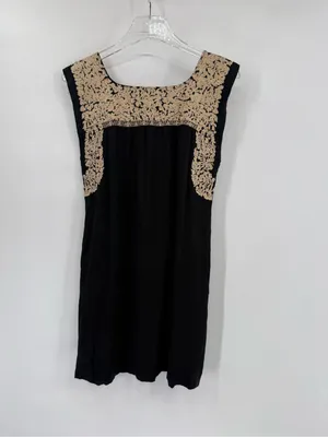 J Marie black‎ and gold shift dress size xs thumbnail 3