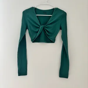 Garage Teal Seamless Twist Front Long Sleeve Tee thumbnail 2