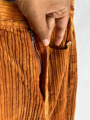 BDG High Rise Baggy Corduroy Pants Orange Size 26 thumbnail 6
