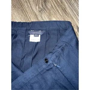 Lands End Blue Pleated Skirt size 16 thumbnail 3