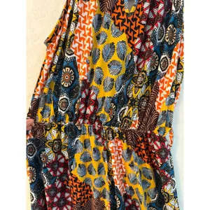 Chances R Womens Patchwork Print Jumpsuit Wide Leg‎ Halter Neck Multi Color L thumbnail 8