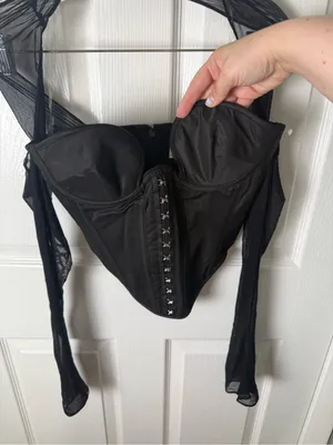 House of CB Mina Structured Black Corset XS thumbnail 4